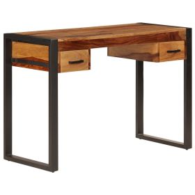 vidaXL Desk with 2 Drawers 43.3"x19.7"x30.3" Solid Sheesham Wood