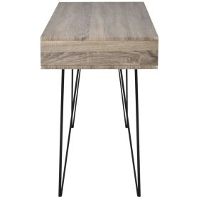 vidaXL Desk with 2 Compartments Grey
