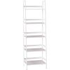 Ladder Shelf, 5 Tier White Bookshelf, Modern Open Bookcase for Bedroom, Living Room, Office,White