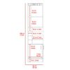 Isabelle 8-Bottle 2-Shelf Bar Cabinet Light Gray