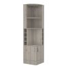 Isabelle 8-Bottle 2-Shelf Bar Cabinet Light Gray