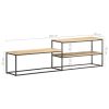 TV Stand 70.9"x11.8"x19.7" Rough Mango Wood