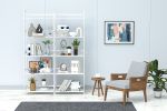 Ladder Shelf, 5 Tier White Bookshelf, Modern Open Bookcase for Bedroom, Living Room, Office,White