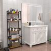 Ladder Shelf, 5 Tier Black Bookshelf, Modern Open Bookcase for Bedroom, Living Room, Office, Brown