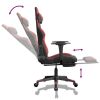 Massage Gaming Chair with Footrest Black&Red Faux Leather