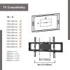 Free shipping Black Multi-Function Angle And Height Adjustable Tempered Glass TV Stand YJ