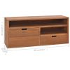 TV Stand 35.4"x11.8"x15.7" Solid Wood Teak