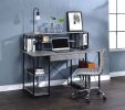 Amiel Desk; Faux Concrete & Black YF