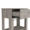 DEPOT E-SHOP Margh Bar Cart Drawer, Light Gray