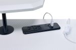 Vildre Gaming Table w/USB Port; Black & White Finish AL