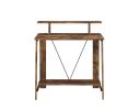 Nypho Writing Desk; Weathered Oak & Black Finish YJ