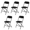 10pcs Injection Molding Classic Garden Plastic Folding Chair Black