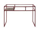 Yasin Desk; Red & Glass YJ