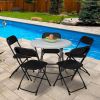 10pcs Injection Molding Classic Garden Plastic Folding Chair Black