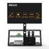 Free shipping Black Multi-Function Angle And Height Adjustable Tempered Glass TV Stand YJ