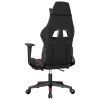 Massage Gaming Chair with Footrest Black&Red Faux Leather