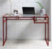 Yasin Desk; Red & Glass YJ