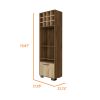 Jackson 12-Bottle 2-Shelf 1-Drawer Bar Cabinet Mahagony and Macadamia