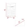 DEPOT E-SHOP Margh Bar Cart Drawer, Light Gray