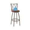 Only Pick Up 3-Piece Bar Steels Kitchen Dining Room Table Set Retro Brown Bar Chair for Dining Room