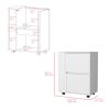 Bar Cart Belleville, Living Room, White