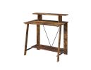 Nypho Writing Desk; Weathered Oak & Black Finish YJ
