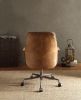 Hamilton Office Chair in Coffee Top Grain Leather