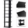 Wooden Space Saving 7 Tiers Vertical Shoe Rack for Front Door