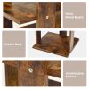 Wooden Space Saving 7 Tiers Vertical Shoe Rack for Front Door