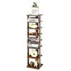 Wooden Space Saving 7 Tiers Vertical Shoe Rack for Front Door