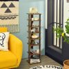 Wooden Space Saving 7 Tiers Vertical Shoe Rack for Front Door