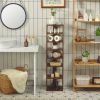 Wooden Space Saving 7 Tiers Vertical Shoe Rack for Front Door